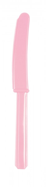 10 couteaux en plastique Mila rose clair