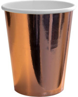 Preview: 8 rose gold metallic cups 350ml