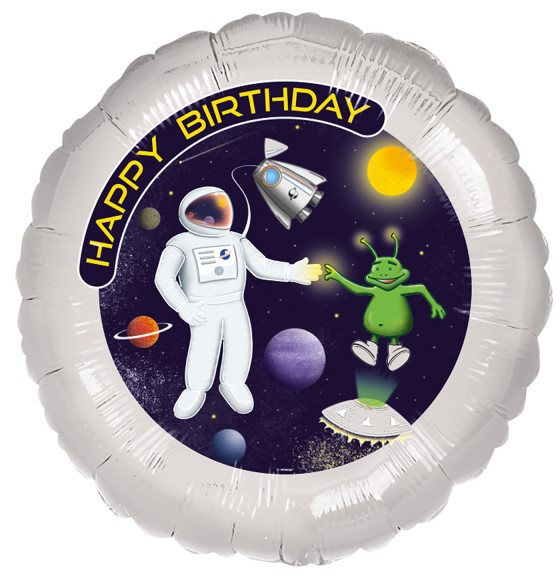 Ballon aluminium Up in Space 43cm