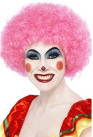 Vorschau: Wuschelige Clownsperücke Rosa