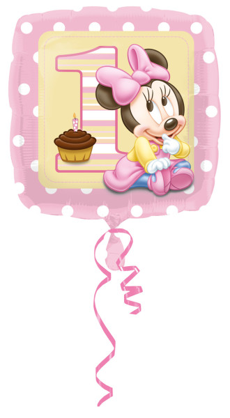 Minnie's first birthday foil balloon 43cm