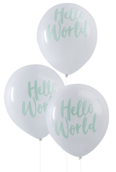 10 Hallo Welt Luftballons 30cm