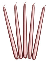 Preview: 10 Taper Candles Lucia Rose Gold 24cm