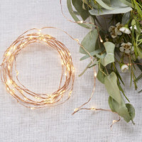 Fairy lys wire rose guld 3m