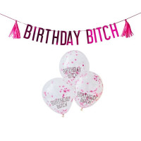 Aperçu: Birthday Bitch Garland 1.5m et 5 Ballons Set