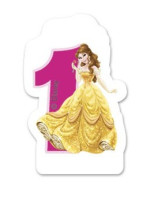 Disney Prinzessinnen Belle Kerze Zahl 1