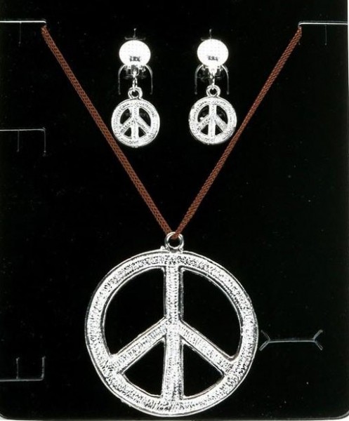 Conjunto de joyas con el signo de la paz
