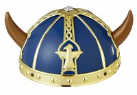 Voorvertoning: Blauwe Viking-helm faxen met hoorns