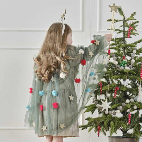 Costume da bambina con albero di Natale magico Deluxe
