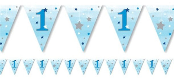 1. fødselsdag krans lille blå stjerne 3,7m