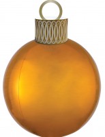 Vista previa: Globo bola de Navidad dorada 38 x 50cm