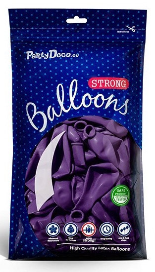 100 Partystar metallic Ballons lila 23cm 2
