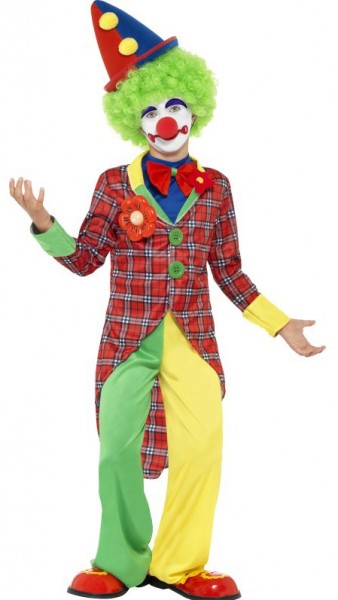 Mütze mit Schleife rot-kariert zum Schotten Clown Kostüm Karneval Fasching 