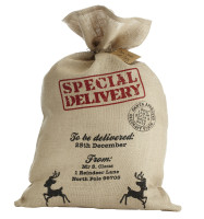 Special Christmas Delivery jute sack 80cm