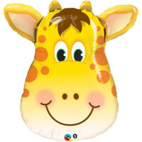 Folie ballon giraff hoved 81 cm