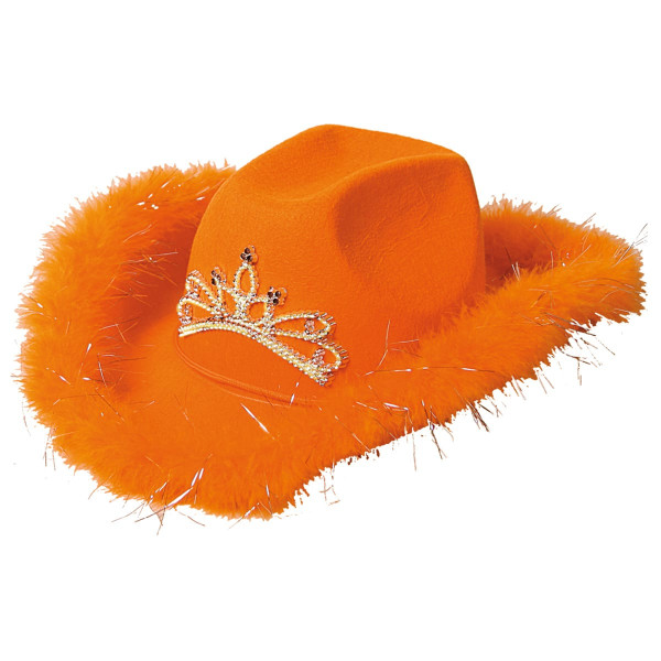 Chapeau de princesse cowboy orange