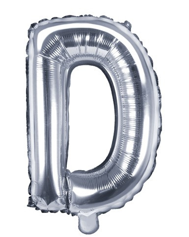 Folieballon D zilver 35cm