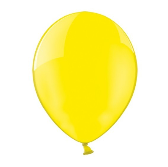 100 globos de látex amarillo cristal 26cm