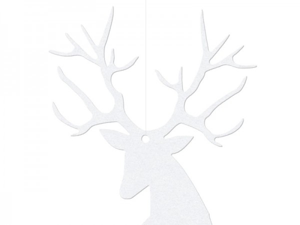 10 décorations suspendues rennes 14cm 2