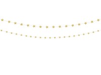 Preview: 2 golden stars garlands 180cm