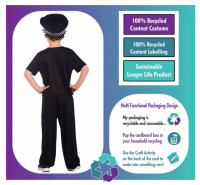 Preview: Recycled Police Officer costume for children