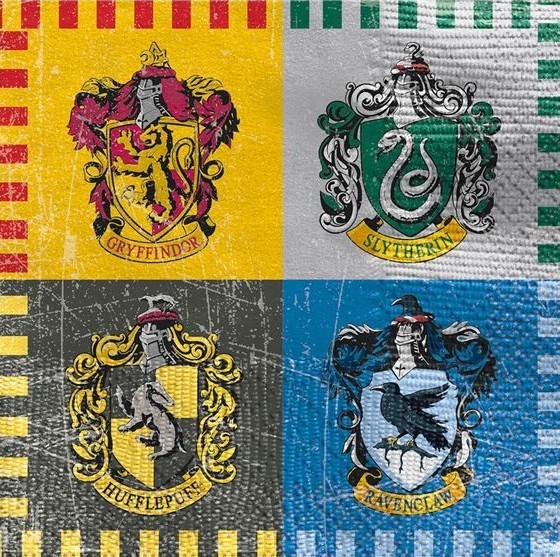 16 Harry Potter Hogwarts servetter 25 cm