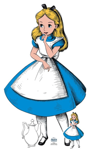 Alice im Wunderland Aufsteller 95cm