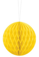 Kula o strukturze plastra miodu Lumina żółta 10 cm
