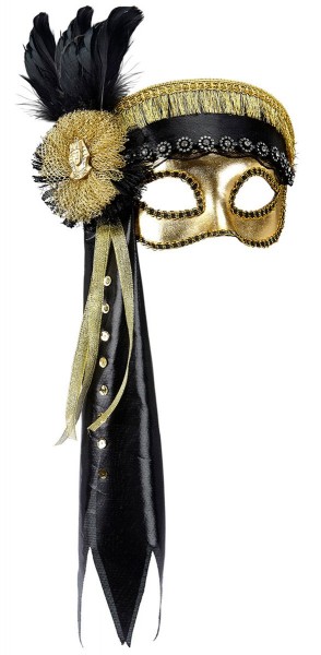 Elegant Semet eye mask in black and gold 3
