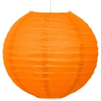 Voorvertoning: Lampion decoratie oranje 25cmØ