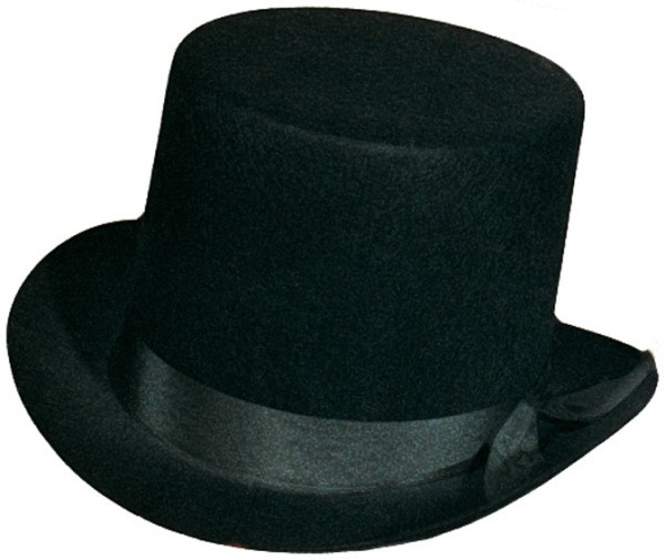 Zwarte stijlvolle hoge hoed