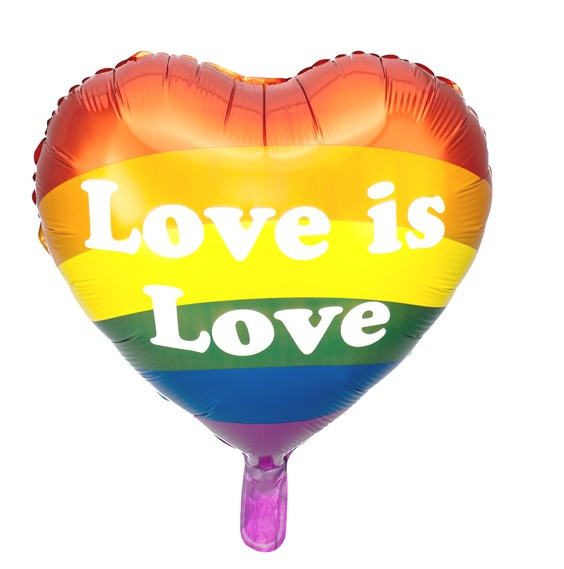 Love is love CSD Herzballon 45cm