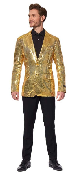 Veste à paillettes dorées pour homme