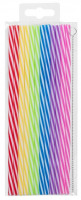Preview: 12 colored twisted straws with brush