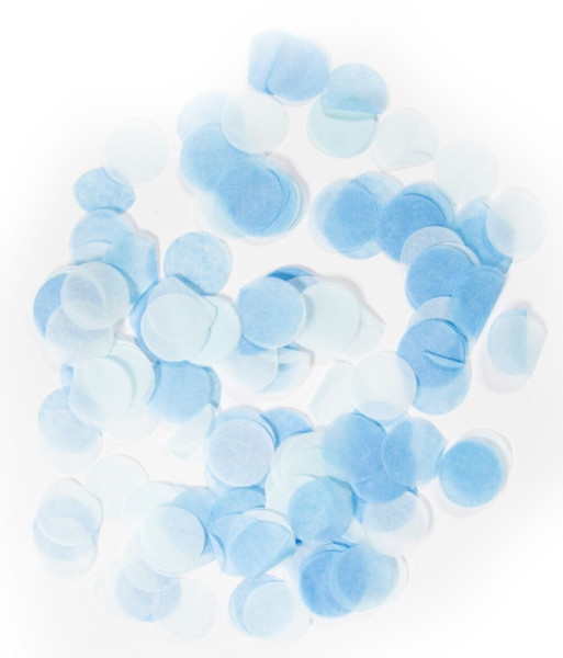 Confettis bleus pour fête de bébé
