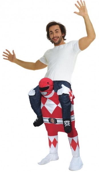 Rotes Power Ranger Huckepack Kostüm