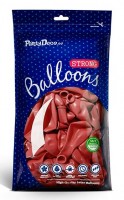 Widok: 10 metalowych balonów Partystar czerwony 27 cm