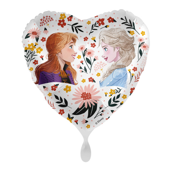 Ballon fleuri Elsa et Anna