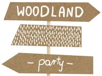 Preview: Woodland signpost cake decoration 20.5cm