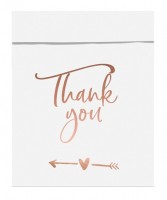 6 Thank you gift bags rose gold