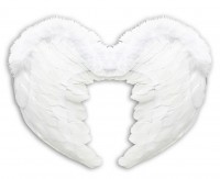 Anteprima: Ali d'angelo con piume bianche 37 x 50 cm