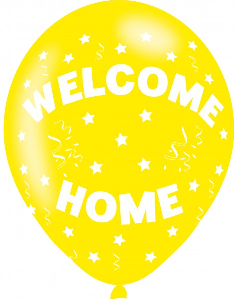 Set de 6 globos de colores Welcome Home 6