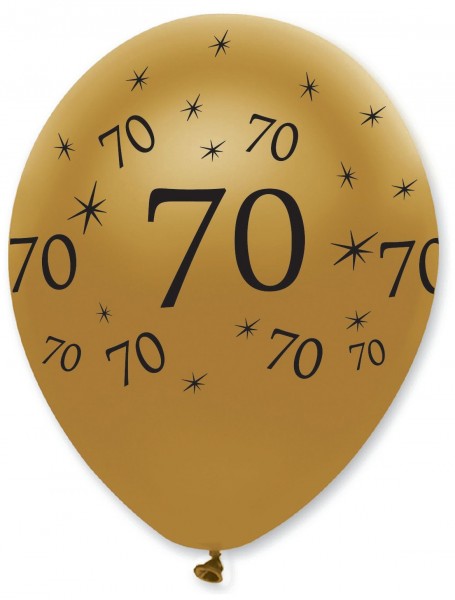 6 Magical 70th Birthday Luftballons 30cm 3