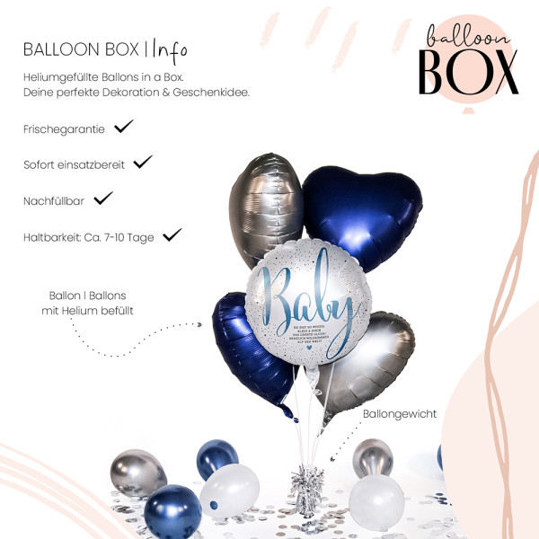 Heliumballon in der Box Little Cute Baby Boy 3