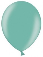 Preview: 50 Partystar metallic balloons aquamarine 27cm