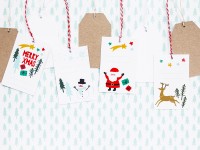 Anteprima: 6 piccole etichette regalo di Natale