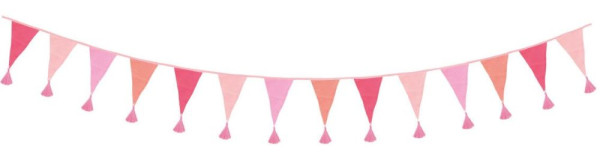 Fabric bunting All About Pink 3m