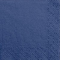 20 serviettes bleues 33 cm