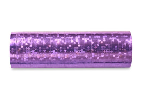 1 roll of streamers in Holographic Purple