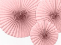 Oversigt: 3 papirrosetter Elenor lyserød